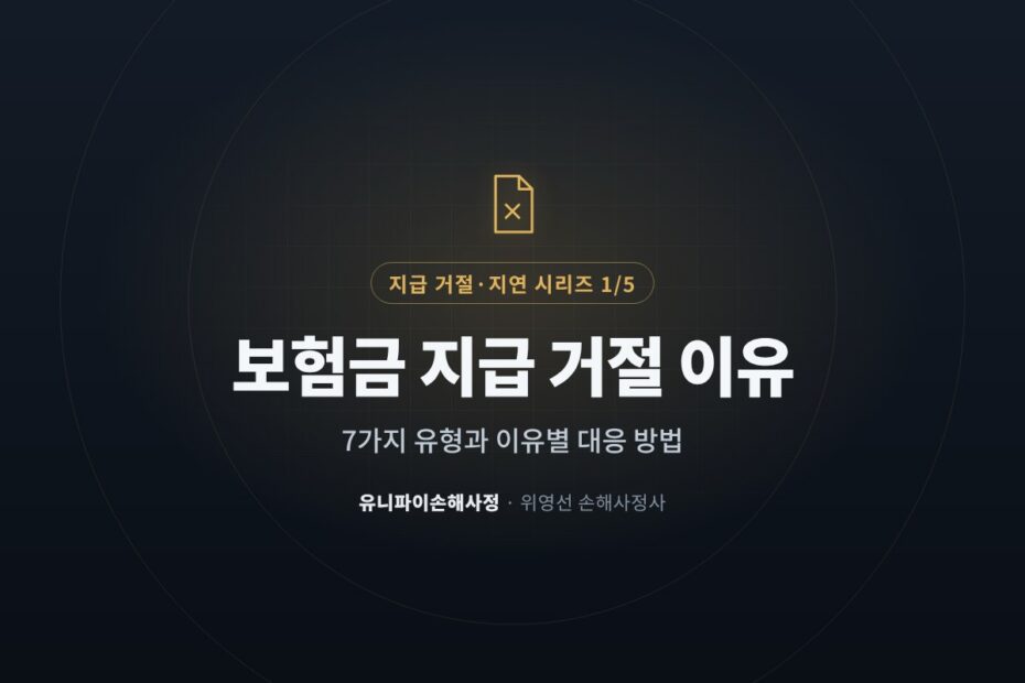 보험금 지급 거절 이유