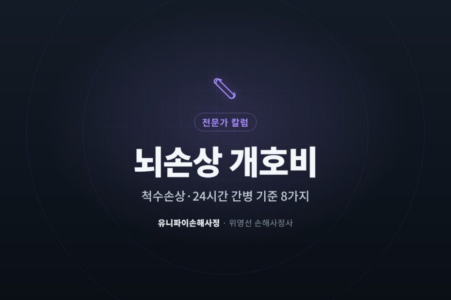 뇌손상 개호비